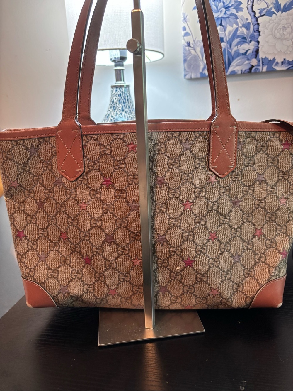 Authentic Gucci GG Supreme Star Tote with Matching Pochette - Rare Edition - Picture 6 of 16